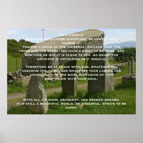 DESIDERATA Stone Posters