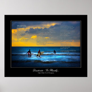 Desiderata -Surfing At Sundown gallery style Poster