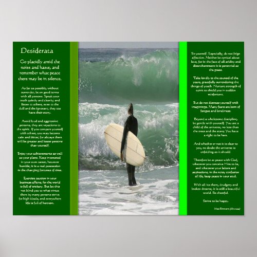 DESIDERATA Surfing The Wave Posters