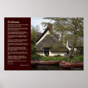 Desiderata - Thatched Cottage of Willy Lott Poster
