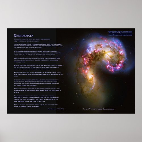 Desiderata _ The Antennae Galaxies Poster