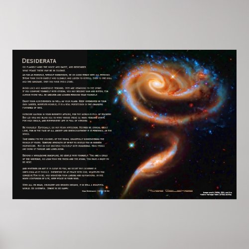 Desiderata _ The Rose Galaxies Arp 273 Poster
