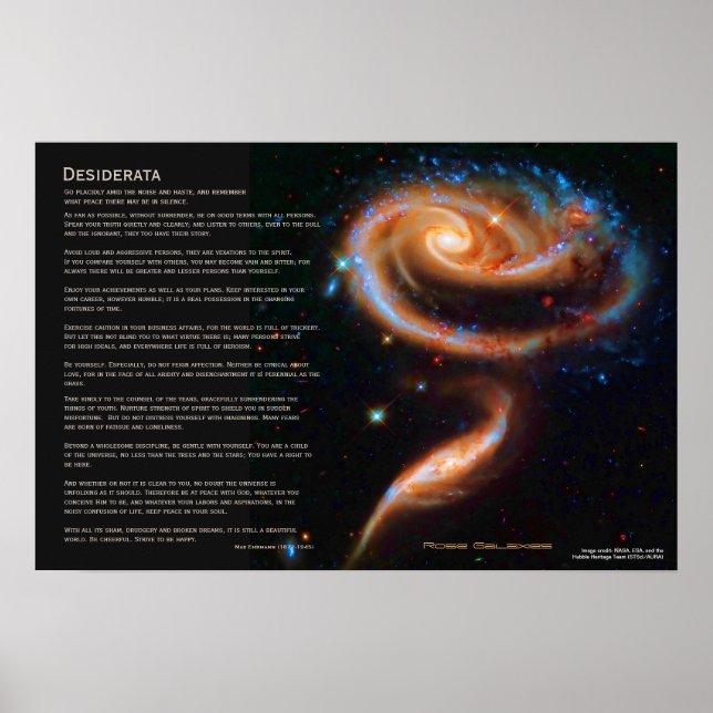Desiderata - The Rose Galaxies, Arp 273 Poster (Front)