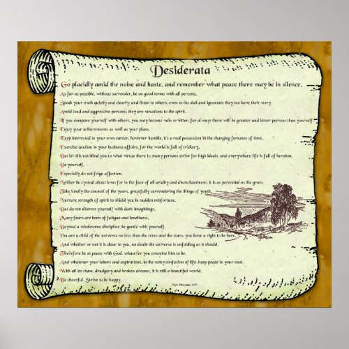 Desiderata  Timeless Inspiration Poster