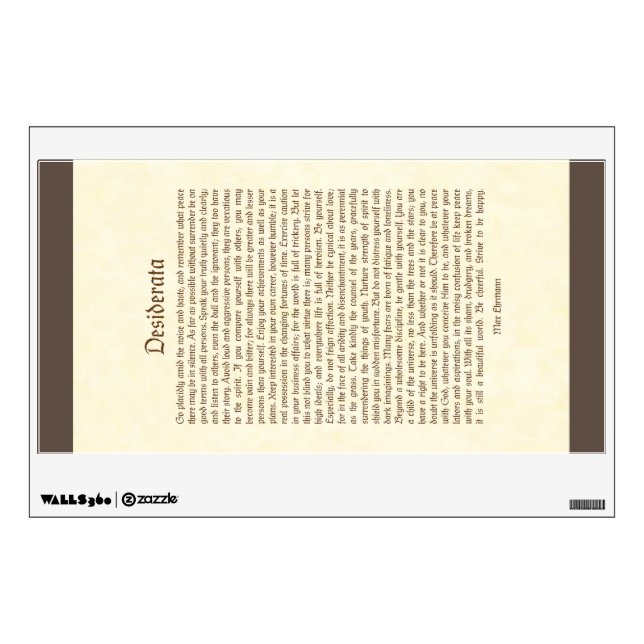 Desiderata Wall Sticker Art (Front)