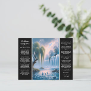 Desiderata Waterfall: Serene Pastel Motion Postcard