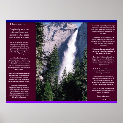 DESIDERATA Waterfalls Posters 2