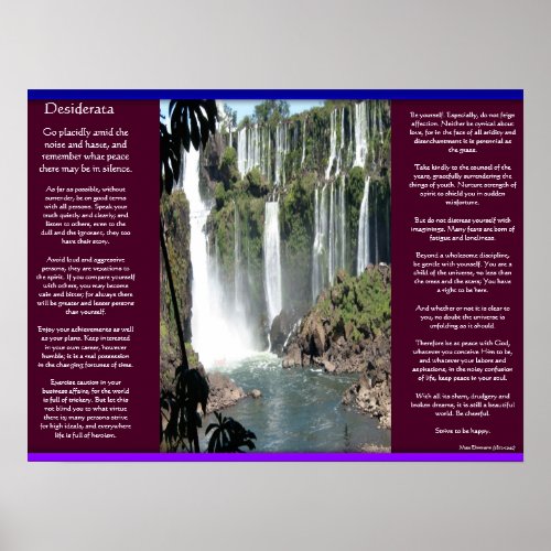 DESIDERATA Waterfalls Posters 3