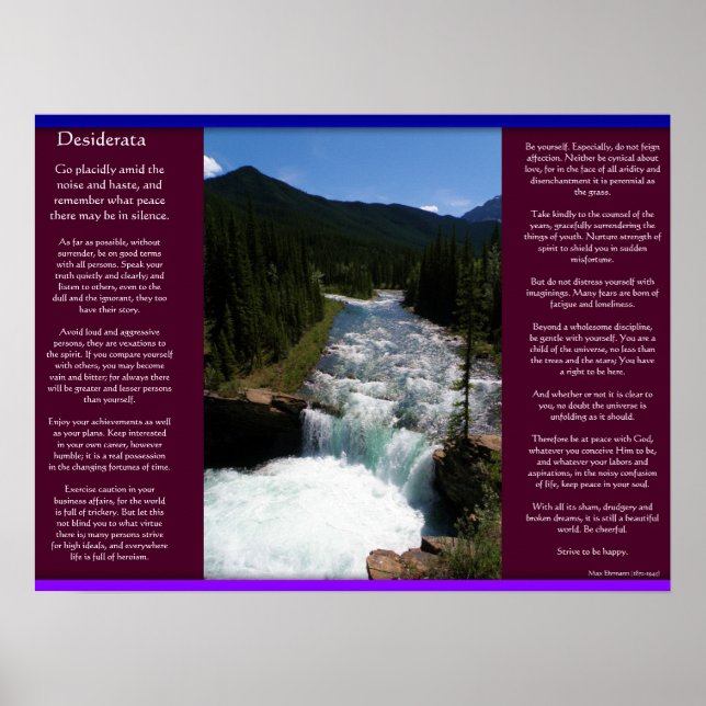 DESIDERATA Waterfalls Posters 8 (Front)