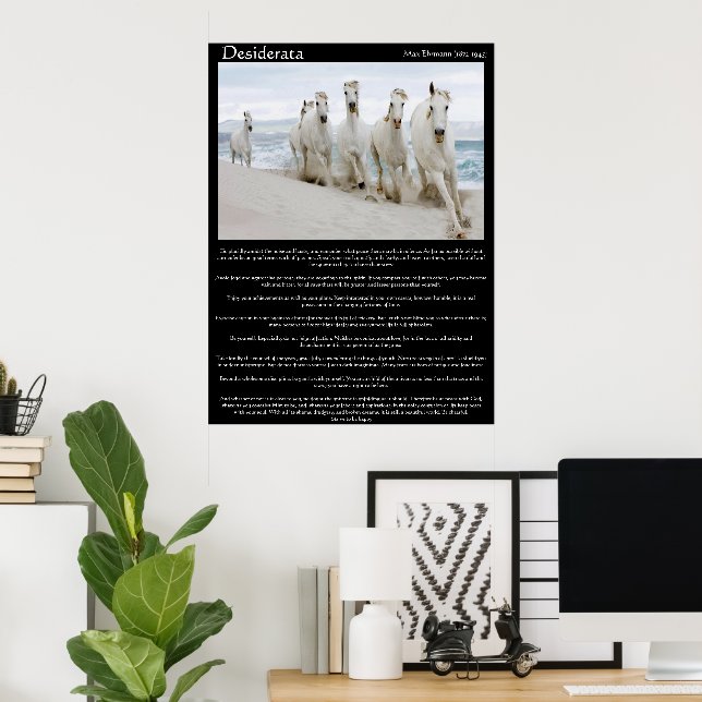 Desiderata: Where Horses Meet the Sky Poster (Home Office)