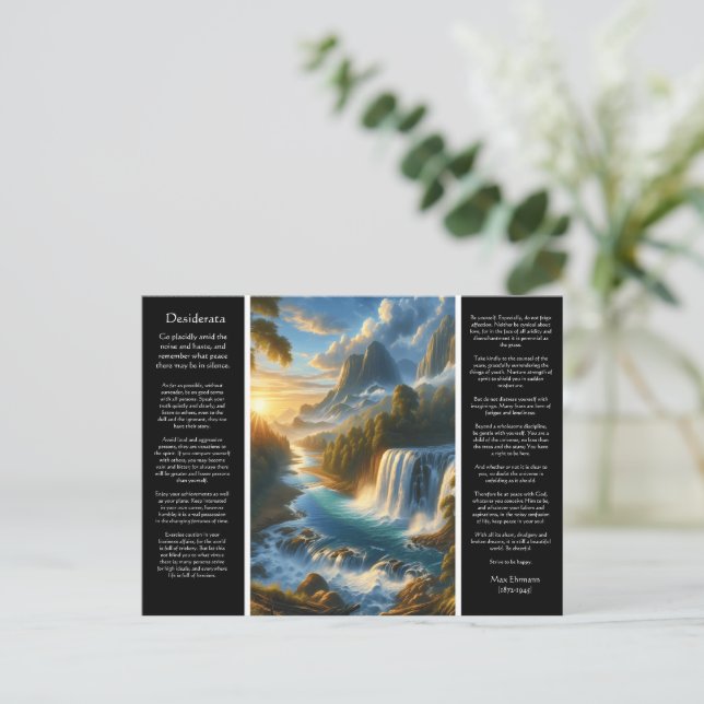 DESIDERATA Whispers Beneath the Falls Postcard (Standing Front)