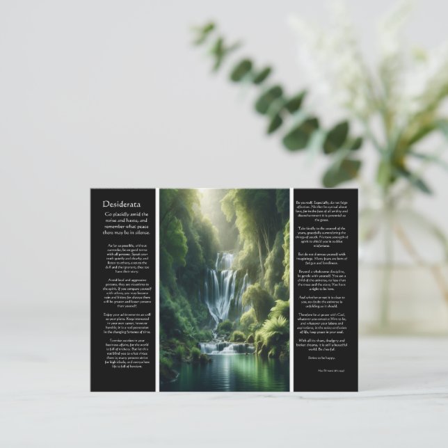 DESIDERATA Whispers of the Wild: Waterfall's Song Postcard (Standing Front)