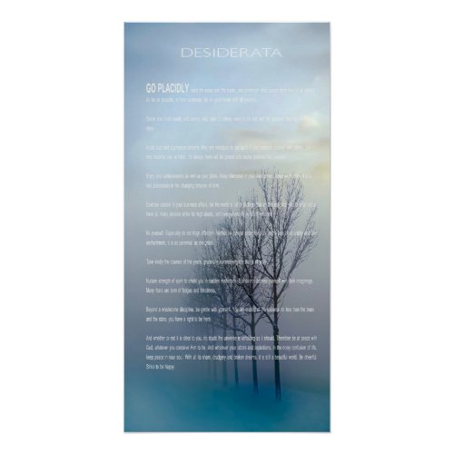 DESIDERATA Winter Trees Poster