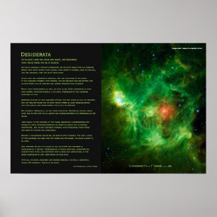 Desiderata - Wreath Nebula, Barnard 3, Milky Way Poster