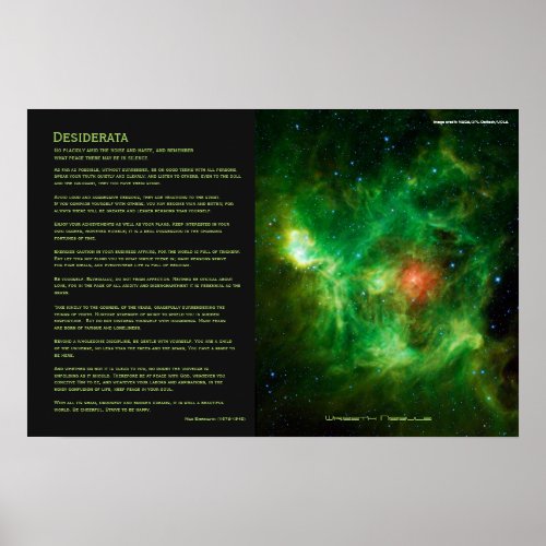Desiderata _ Wreath Nebula Barnard 3 Milky Way Poster