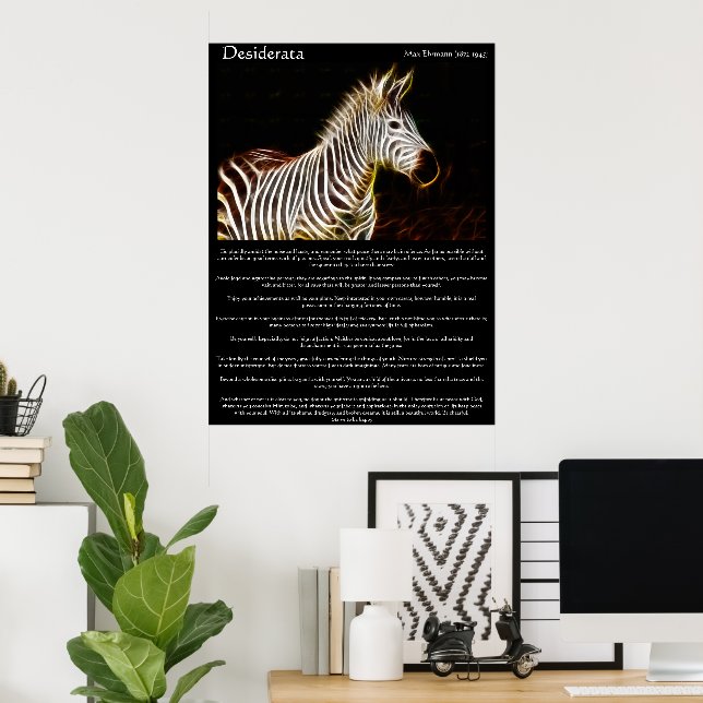 Desiderata Zibra Poster (Home Office)