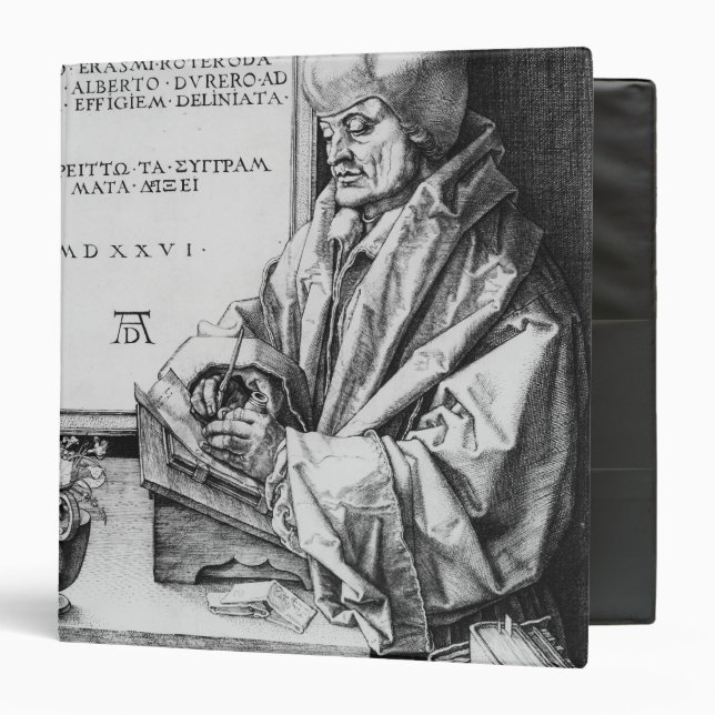 Desiderius Erasmus  of Rotterdam, 1526 3 Ring Binder (Front/Inside)
