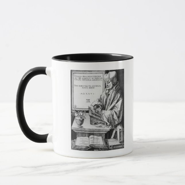 Desiderius Erasmus  of Rotterdam, 1526 Mug (Left)