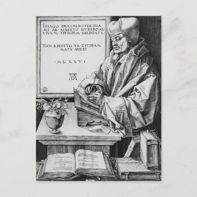 Desiderius Erasmus  of Rotterdam, 1526 Postcard (Front)