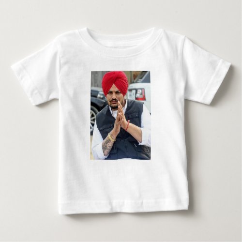 Desigener Baby T_Shirt With Sidhu Moose Wala Photo