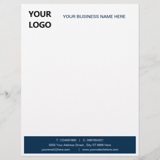 Desighn Your Own QR Code Letterhead with Logo (Front)