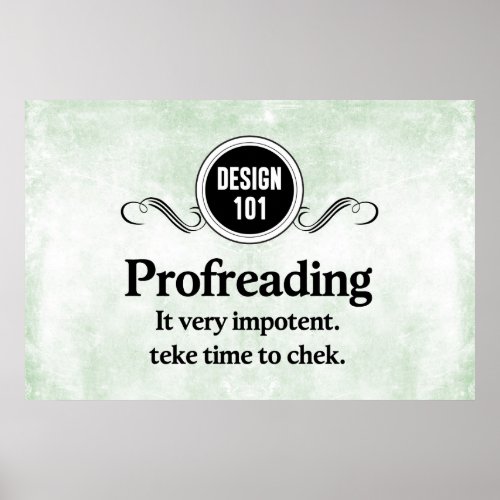Design 101 Profreading Proofreading Poster