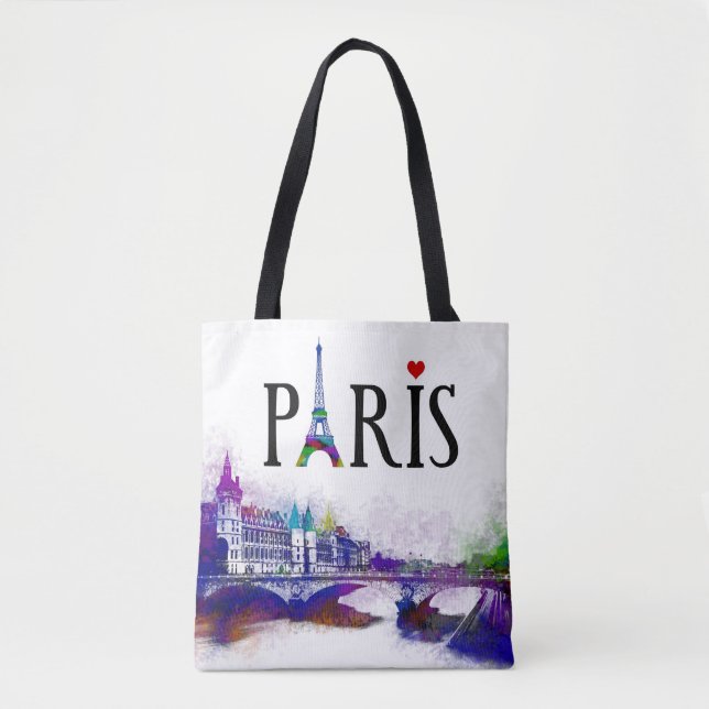 design 177 Paris France Tote Bag (Front)