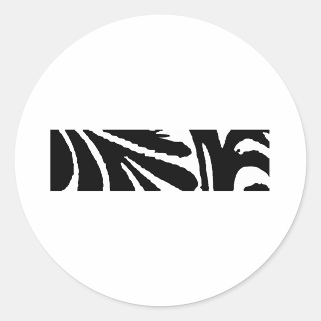 Design 2010-1 Black Greenville The MUSEUM Zazzle Classic Round Sticker (Front)