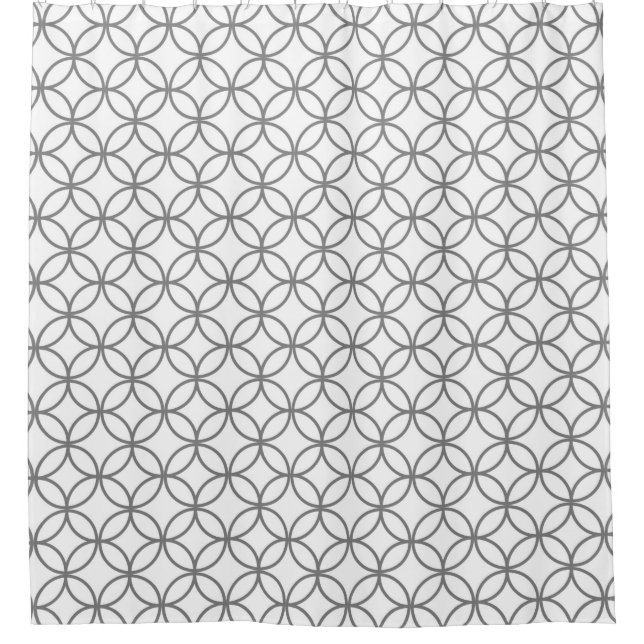 Design 211 Gray Minimalist Shower Curtain (Front)