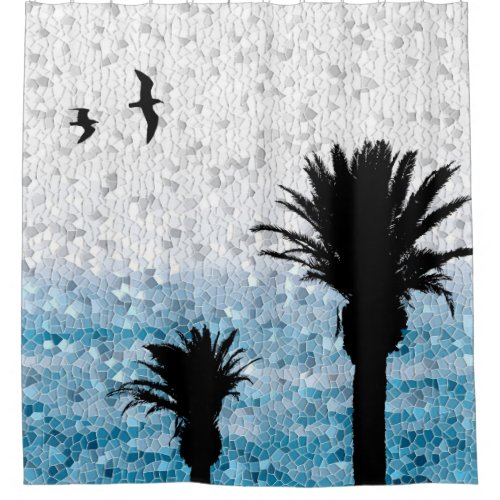 Design 25 Palm Tree Shower Curtain