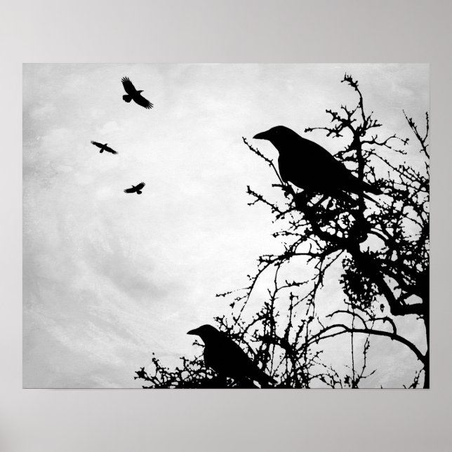 Design 43 crow raven poster (Front)