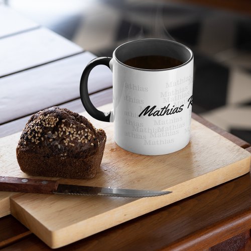 design a Combo mug with your own name in black