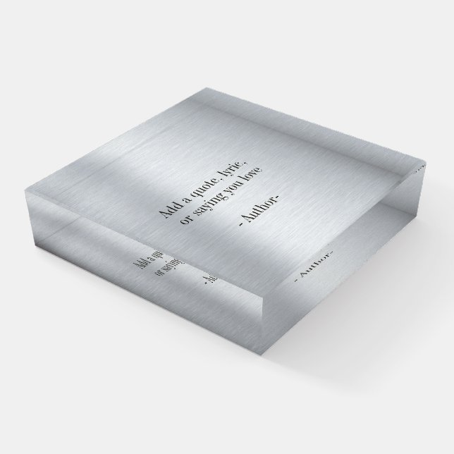 Design a Custom Quote Paperweight (Angled)