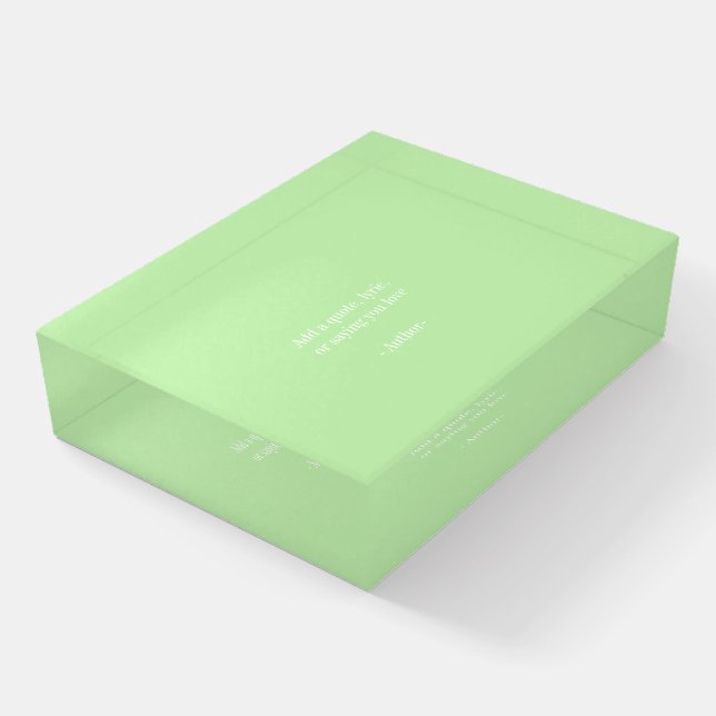 Design a Custom Quote Paperweight (Angled)