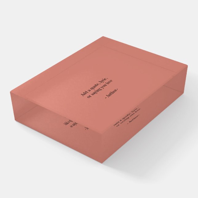 Design a Custom Quote Paperweight (Angled)