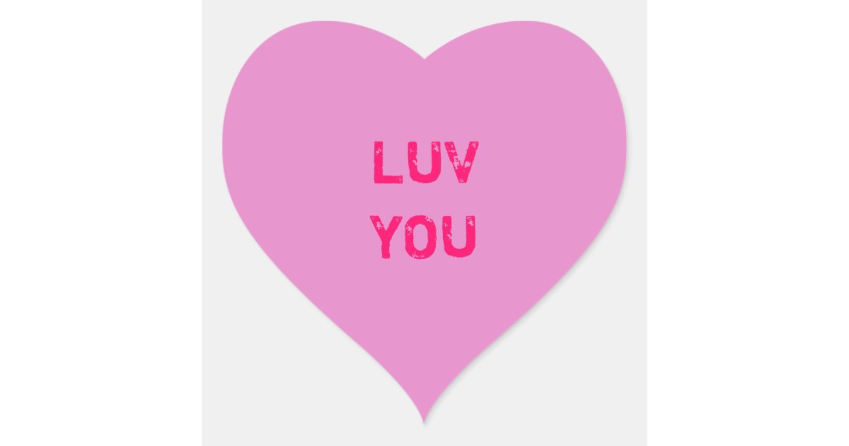 Design a Pink Conversation Heart Sticker | Zazzle