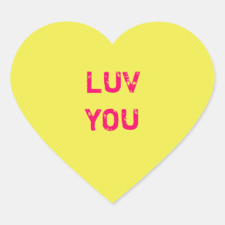 Design a Yellow Conversation Heart Sticker