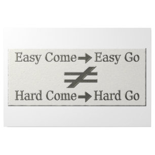 Design About Easy Work And Hard Work Relationship Gallery Wrap