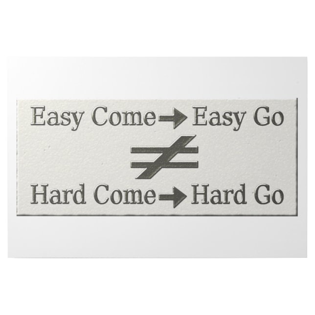 Design About Easy Work And Hard Work Relationship  Gallery Wrap (Front)