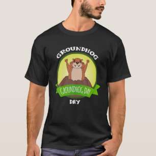 Design Animal Vintage Styles Groundhog Day Funny P T-Shirt