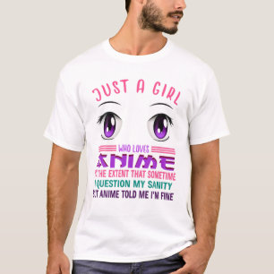 Design Anime Girl N Just A Girl Who Loves Anime Ja T-Shirt