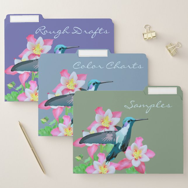 Design Arts Craft Project Organization Hummingbird File Folder (Set)