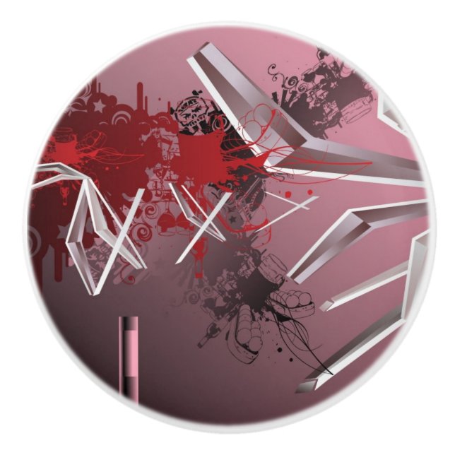 Design Backgrounds Ceramic Knob (Front)