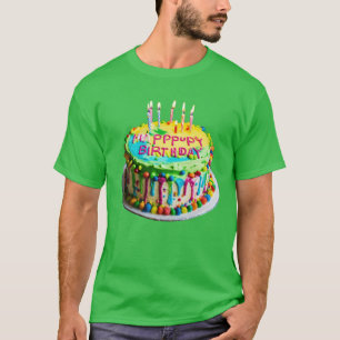 Design Brithday cake colors design men's T-Shirt 