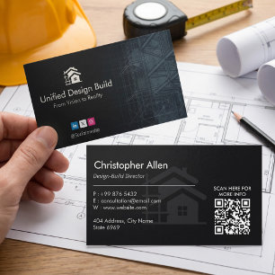 Design-Build Firms Business   Black Sketch Card