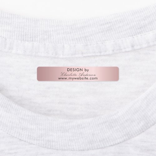 Design by name blush pink script business labels
