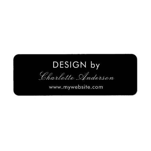 Design by name business entrepreneur black white label