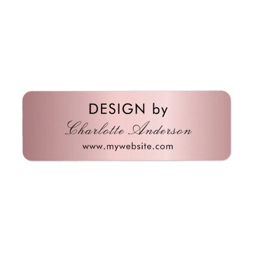 Design by name business entrepreneur blush pink label
