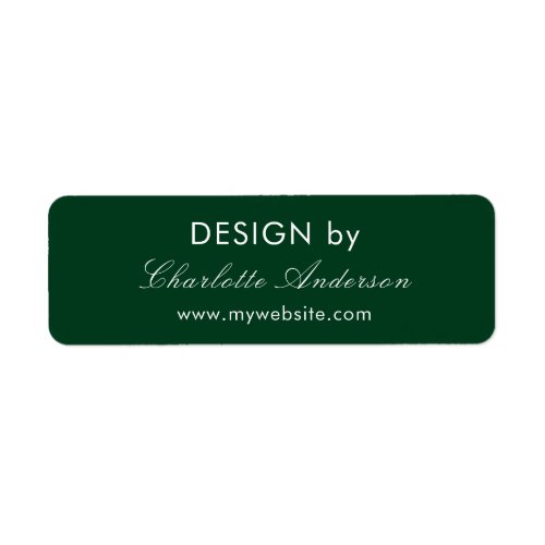 Design by name emerald green business entrepreneur label