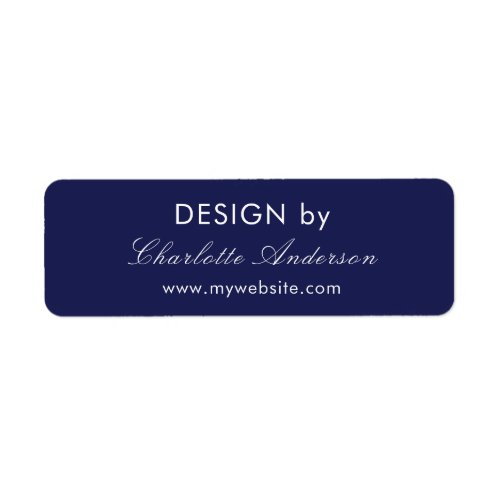 Design by name navy blue business entrepreneur  label